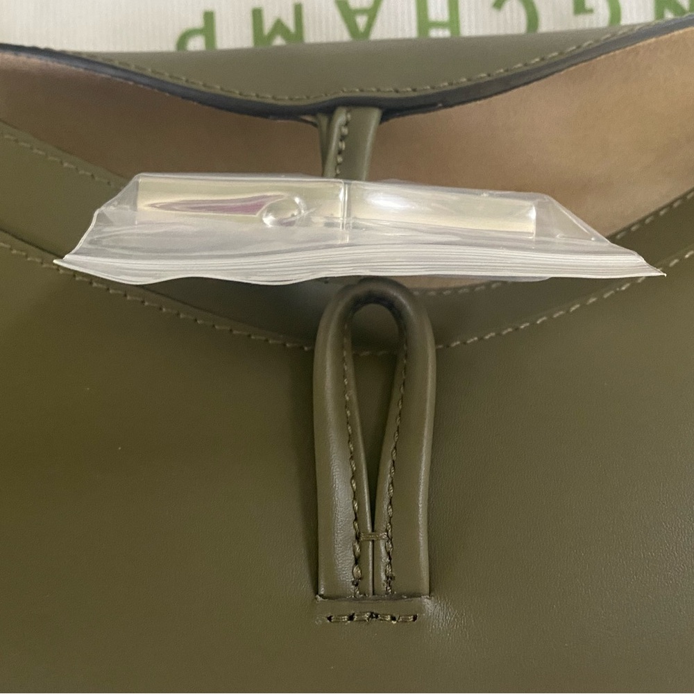 Longchamp Olive Green Le Roseau Small Hobo Bag - Picture 6 of 8